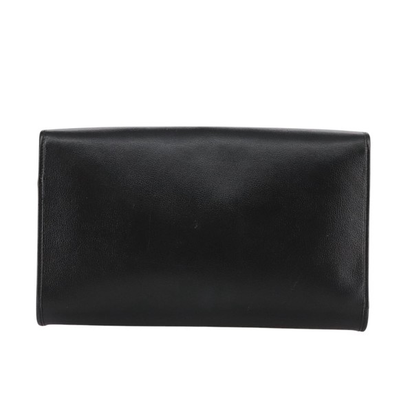 Christian Dior Chain Shoulder Bag Leather Black Gold Auth 109077 - Picture 2 of 16